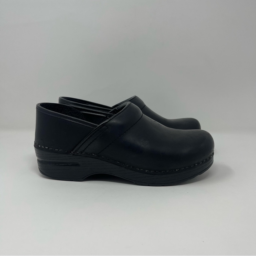 Dansko Slip On Clogs Black Leather